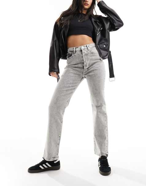 AllSaints Edie straight jeans in acid wash - view 1