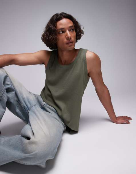 AllSaints edwards tank top in eden green - view 1