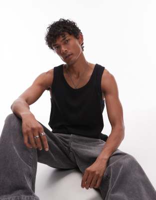 edwards tank top in jet black