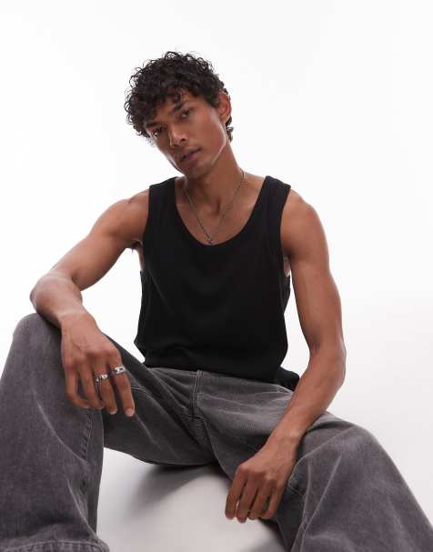 Allsaints edwards tank top in jet black - view 1