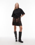 [AllSaints] AllSaints Elara floral skirt in black 12 ARMADA BLACK