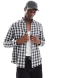 [AllSaints] AllSaints Elektra long sleeve shirt in black check S Black/white