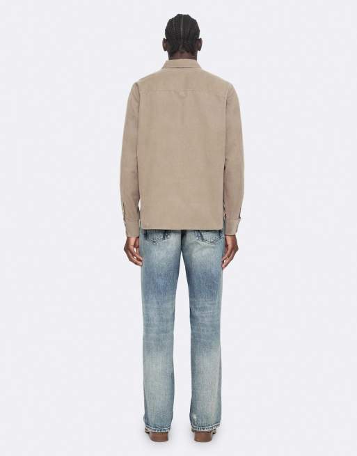 AllSaints Elgar langärmliges Hemd in Mörtelbraun, 4 von 7