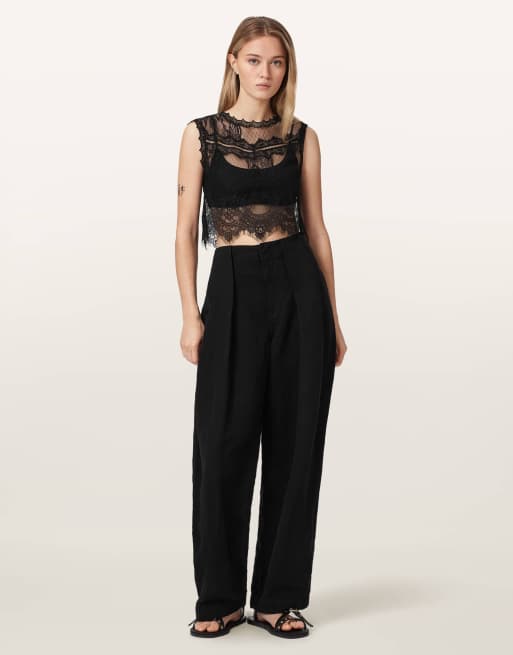 AllSaints – Eliza – Tanktop in Schwarz, 4 von 6