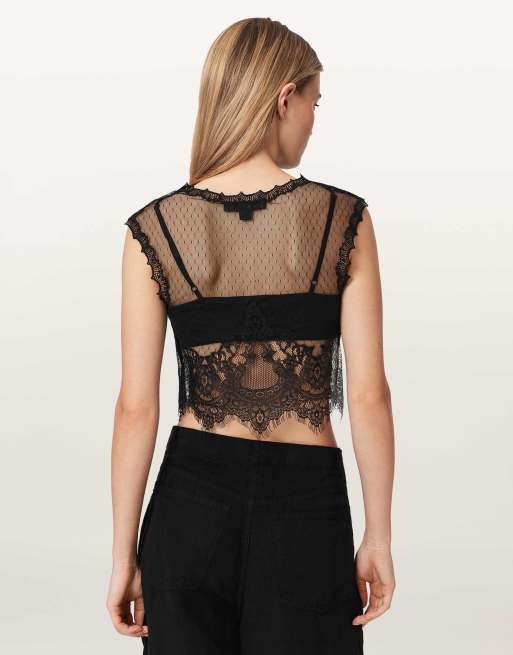 AllSaints – Eliza – Tanktop in Schwarz, 5 von 6