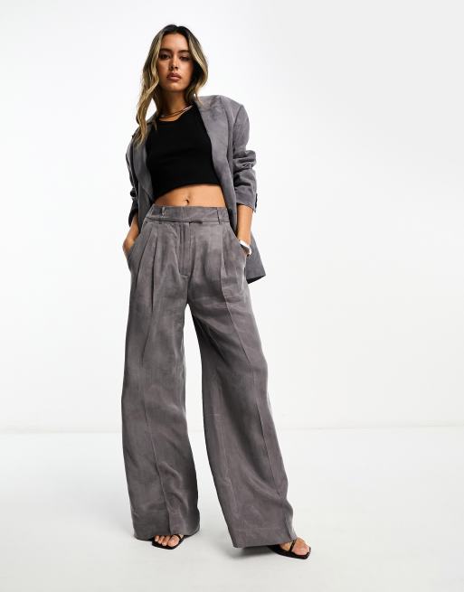 Free People striped tie-detail cargo trousers in orange