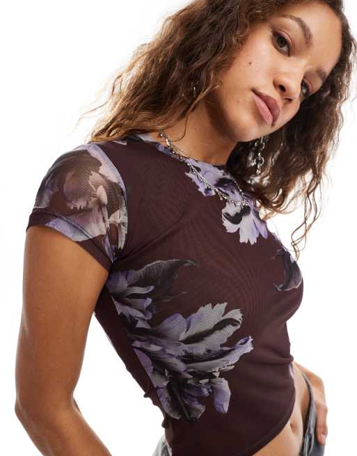 取寄) オールセインツ レディース エリー メッシュ ティー AllSaints