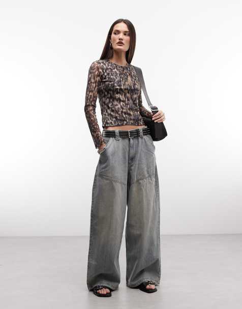 AllSaints - Ellie - Top van mesh met lange mouwen en luipaardprint - view 1