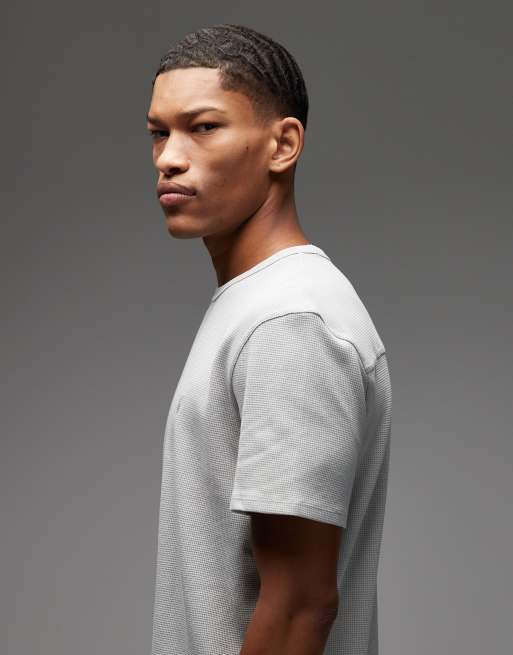 Allsaints Ellis crew neck t-shirt in beige - GREY, 4 of 5