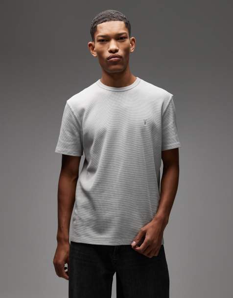 AllSaints Ellis crew neck t-shirt in beige - view 1