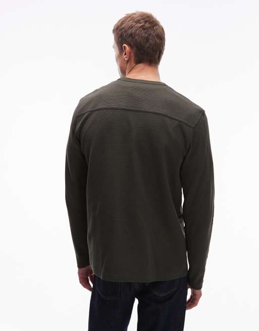 AllSaints - Ellis - Kakifarvet langærmet trøje med rund hals, 3 af 5