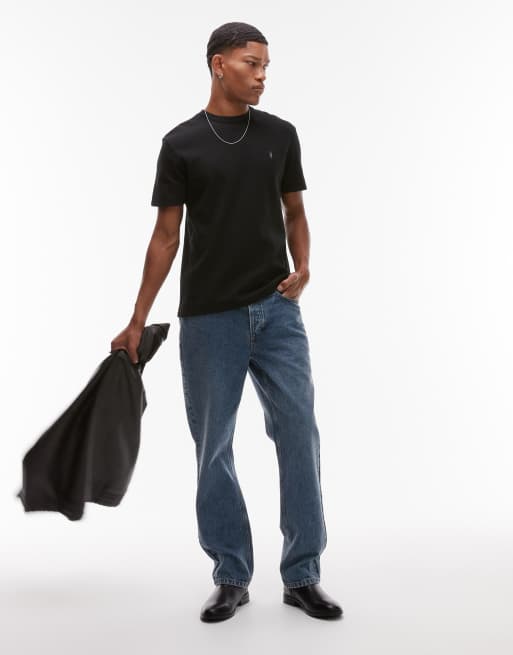 Allsaints ellis t-shirt in jet black, 4 of 4