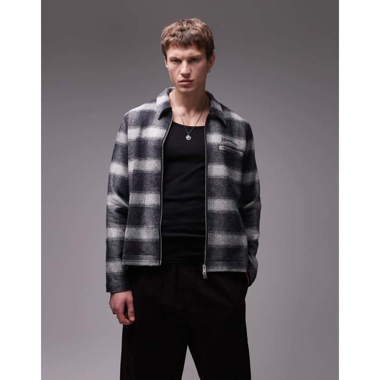 ジャケット・アウター ELCHELE / DADDY CHECK ZIP UP SHIRT ELCHELE / DADDY CHECK ZIP UP SHIRT ファッション レディース