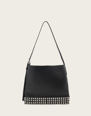 AllSaints - Emb - Kleine Tasche in Schwarz