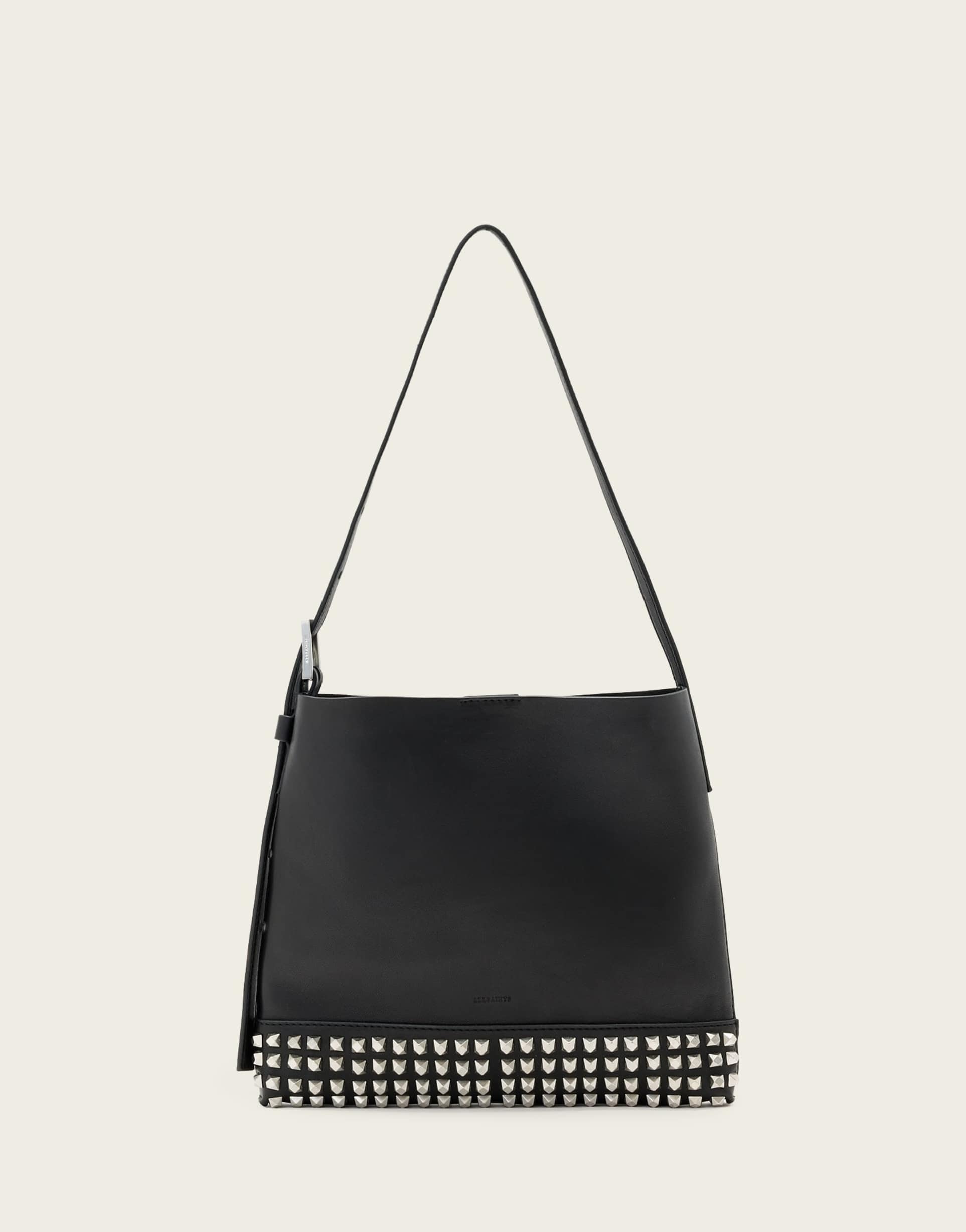 allsaints embellished mini bag in black