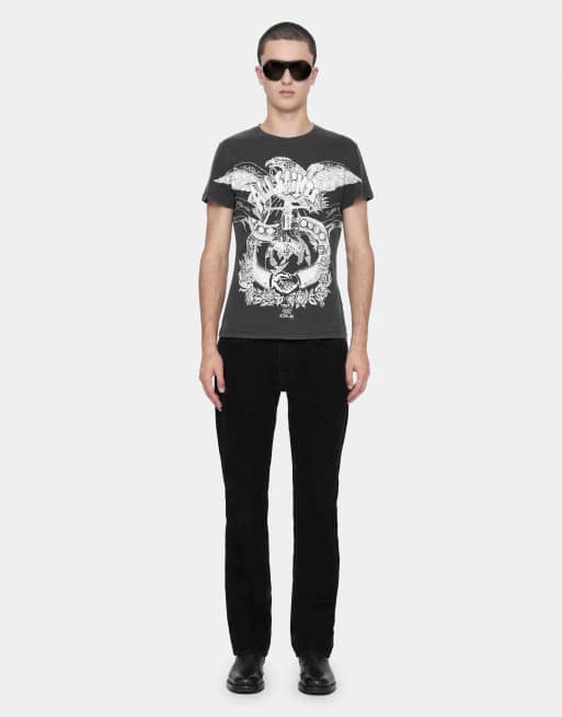 AllSaints Emblems t-shirt col rond manches courtes noir délavé, 2 de 7