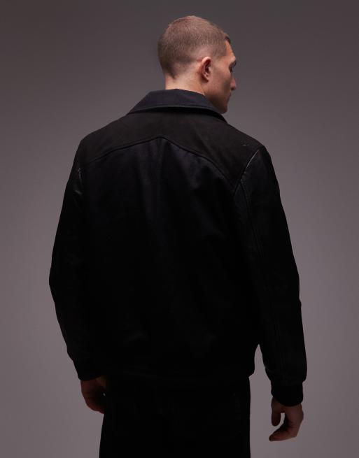 Allsaints Endleton bomber in black - BLACK, 3 of 5