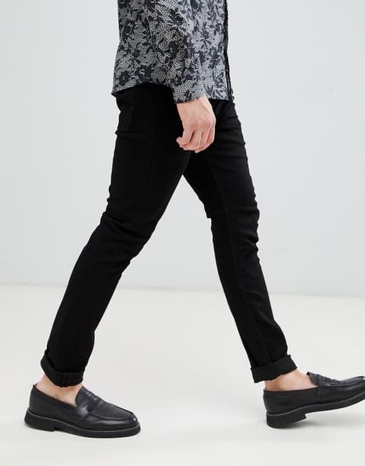 AllSaints – Enge Zigarettenjeans in Schwarz