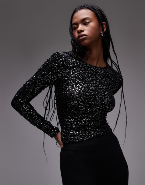 AllSaints - Eris - Top a maniche lunghe leopardato - view 1