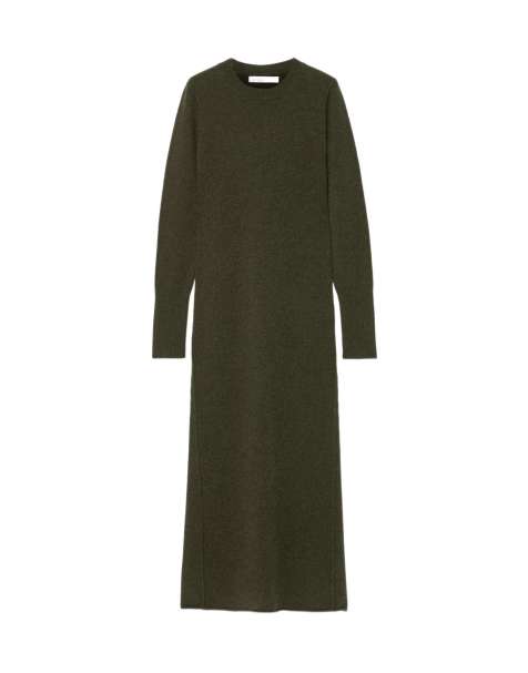 AllSaints Erith jurk in diep kaki groen - view 1