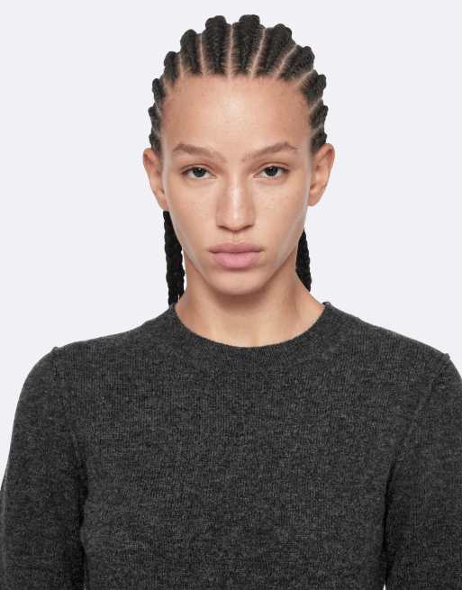 AllSaints Erith Kleid in Anthrazit-Melange, 3 von 6