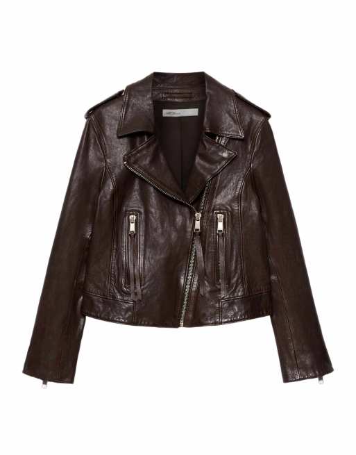 AllSaints Errie biker in bordeauxrood, 7 van 7