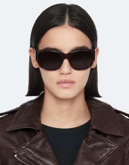 AllSaints Errie chaqueta biker en rojo burdeos, 5 de 7
