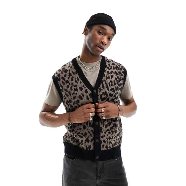 Long 2025 leopard vest