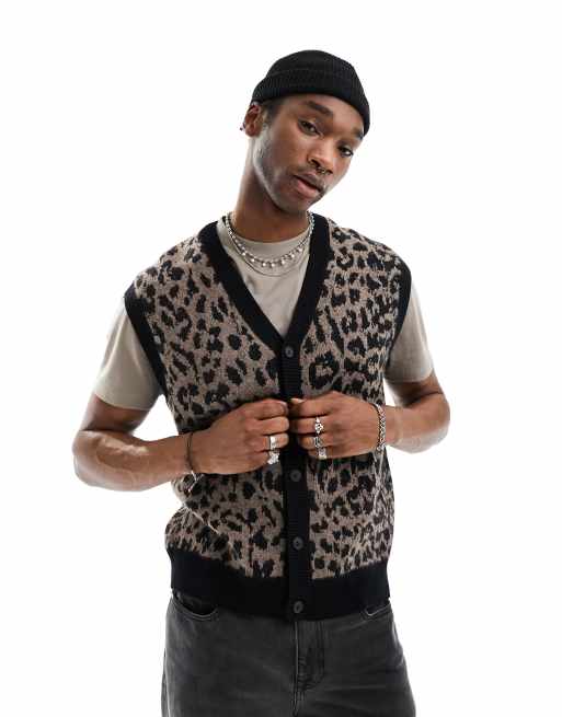 Leopard sale print vests