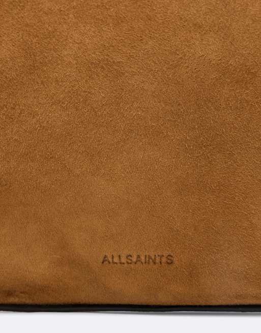 AllSaints Esme Umhängetasche aus Wildleder in Goldbraun, 3 von 4