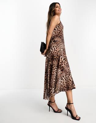 AllSaints Essie Evita maxi dress in leopard