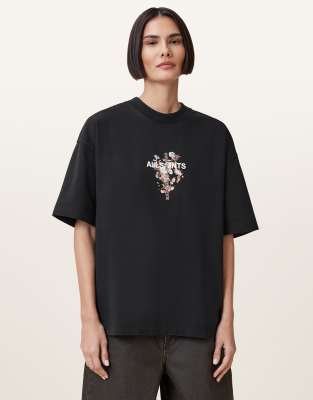 AllSaints - Eternal Etta - T-Shirt in Schwarz