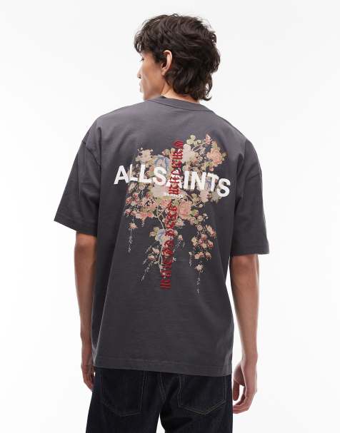AllSaints – Eternal – T-Shirt in verwaschenem Schwarz - view 1
