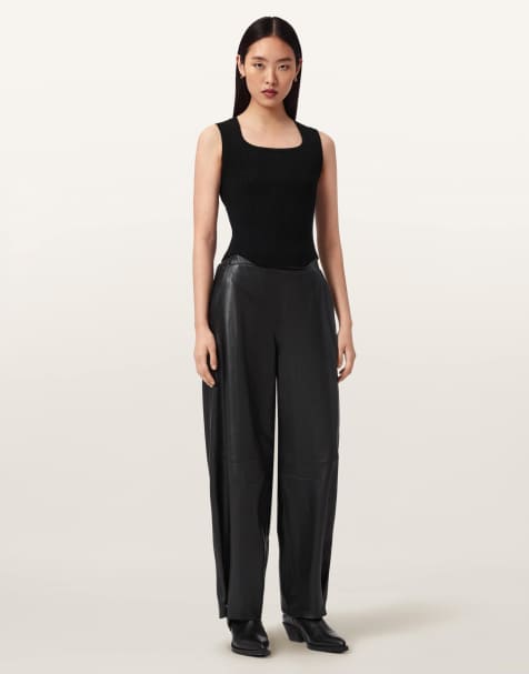 AllSaints – Etta – Barrel-Hose in Schwarz - view 1