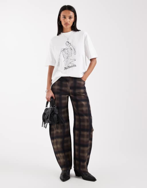 AllSaints - Etta - Hvid T-shirt med slangehoved-print, 2 af 4