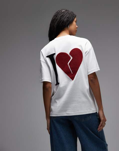 AllSaints etta lover back graphic t-shirt in optic white - view 1
