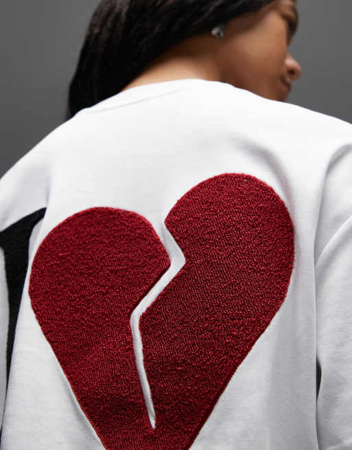 AllSaints - Etta Lover - T-shirt met grafische print op de achterkant in wit, 4 van 4