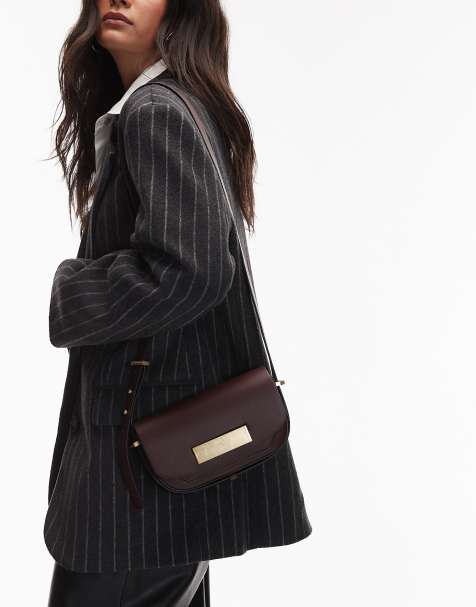 AllSaints - Etta - Mørkerød crossbody-satchel-taske - view 1