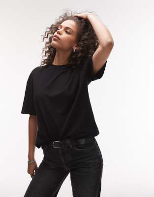 Allsaints Etta Patch T-shirt Black In Black