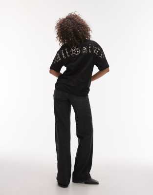 AllSaints Etta patch T-shirt black