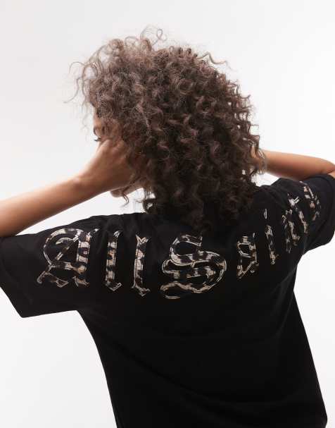 AllSaints Etta patch t-shirt in black - view 1