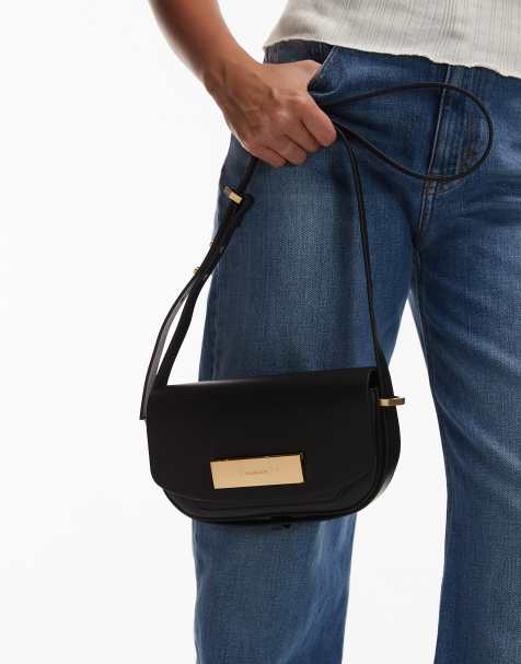 AllSaints Etta satchel crossbody in black - view 1
