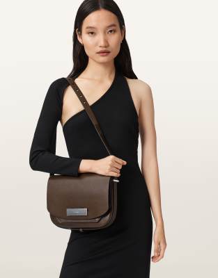 AllSaints - Etta - Umhängetasche in Schlammbraun-Brown