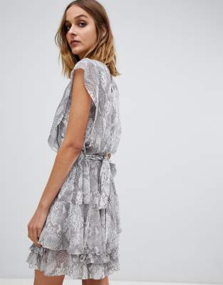 all saints snake print dress