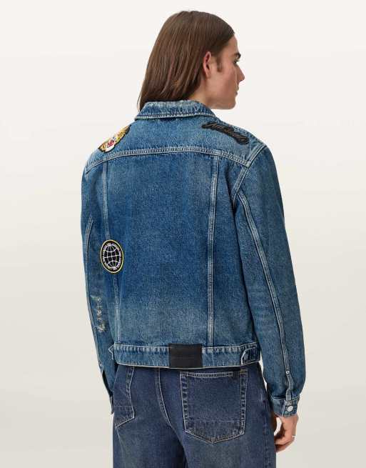 AllSaints - Exile - Jack met patch in verwassen indigo, 3 van 7