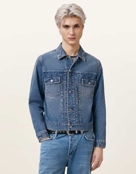 AllSaints - Exile - Veste - Bleu indigo délavé - view 1