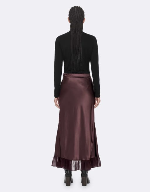AllSaints - Falda Irma en rojo burdeos, 4 de 6