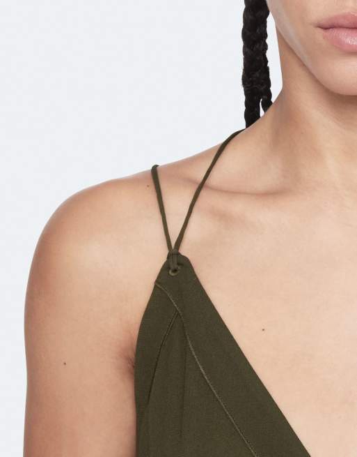 AllSaints Fawn Kleid in gewaschenem Khakigrün, 5 von 6