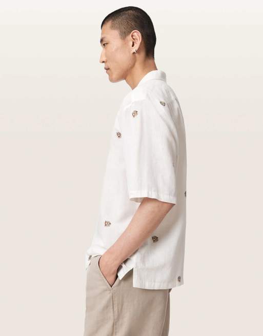 AllSaints - Feline - Chemise à manches courtes - Écru, 6 de 6