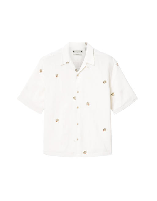 AllSaints - Feline - Overhemd met korte mouwen in ecru, 2 van 6
